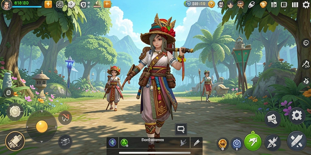 Screenshot gameplay 8180 yang menunjukkan interaksi karakter dalam simulasi kehidupan.