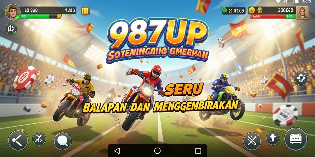 Gameplay Racing seru dalam 987UP dengan grafis yang mengagumkan.