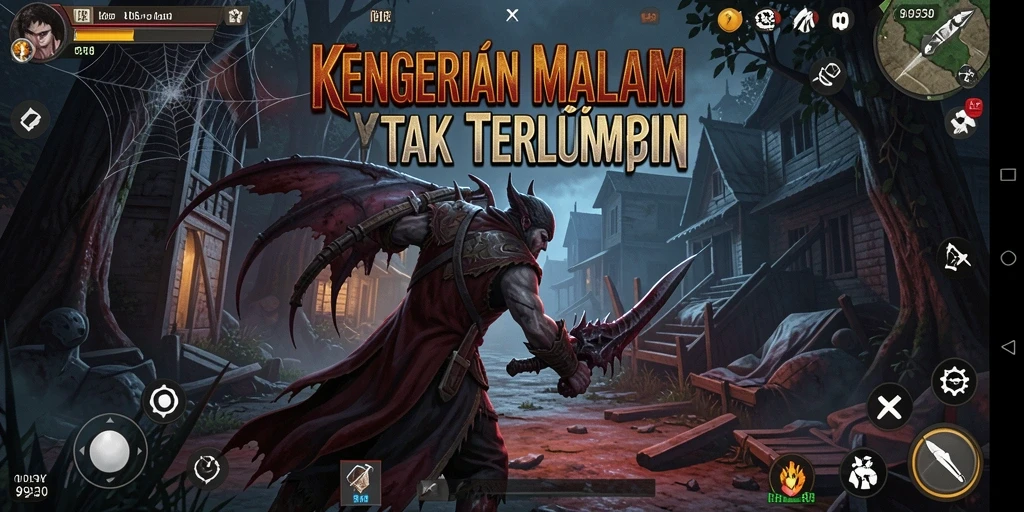 Screenshot gameplay menunjukkan suasana mencekam dan ketegangan tinggi.