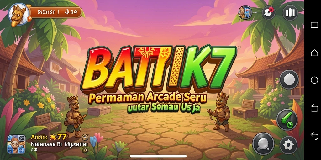 Tangkapan layar gameplay BATIK77 yang menggambarkan keseruan Arcade.
