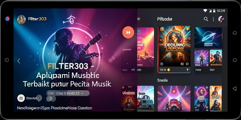 Gameplay FILTER303 menampilkan pengguna menikmati musik secara interaktif.