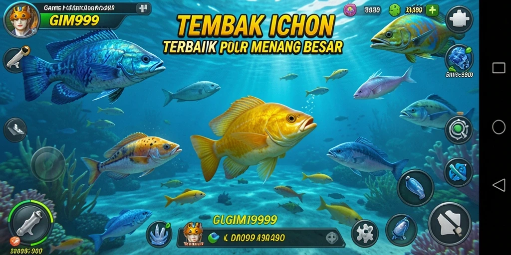 Tangkapan layar dari gameplay menembak ikan yang mendebarkan di GIM999.