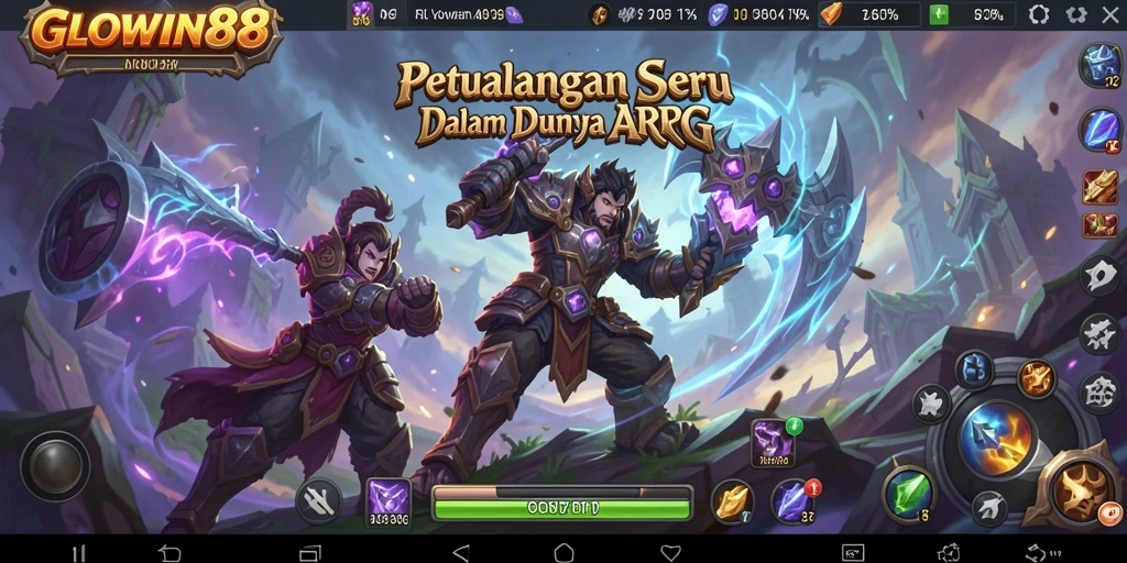 Screenshot gameplay GLOWIN88 yang menampilkan aksi pertarungan seru.