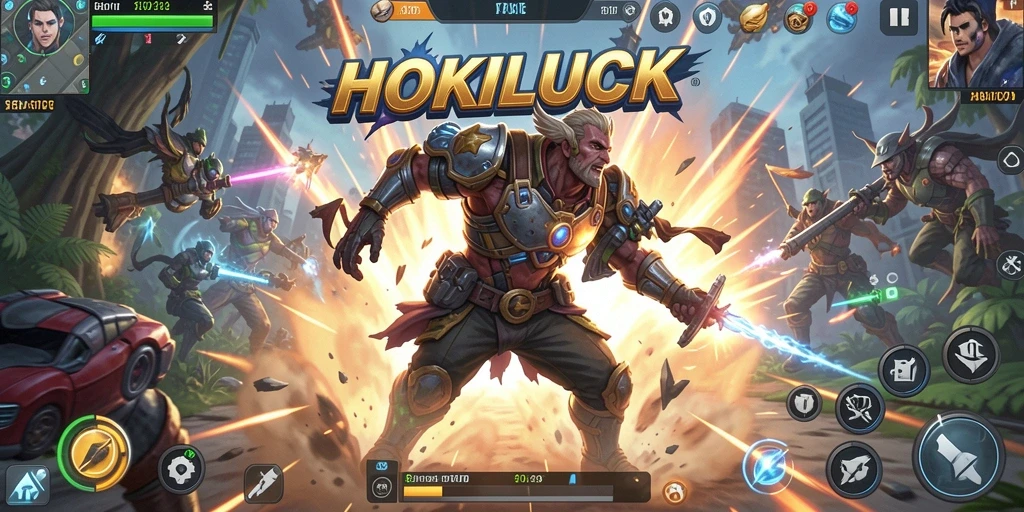Gameplay HOKILUCK yang penuh aksi dan menegangkan.