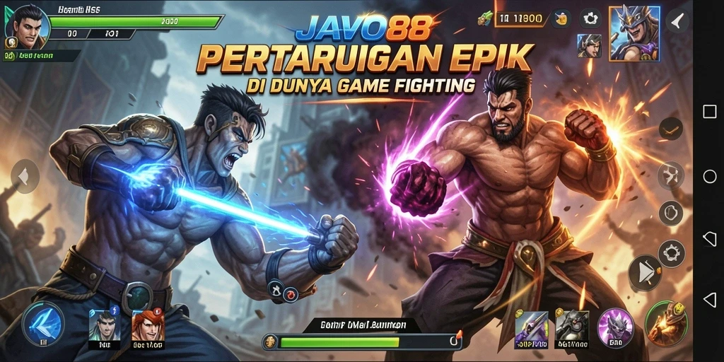 Gameplay JAVO88 dengan pertarungan yang seru dan strategis.