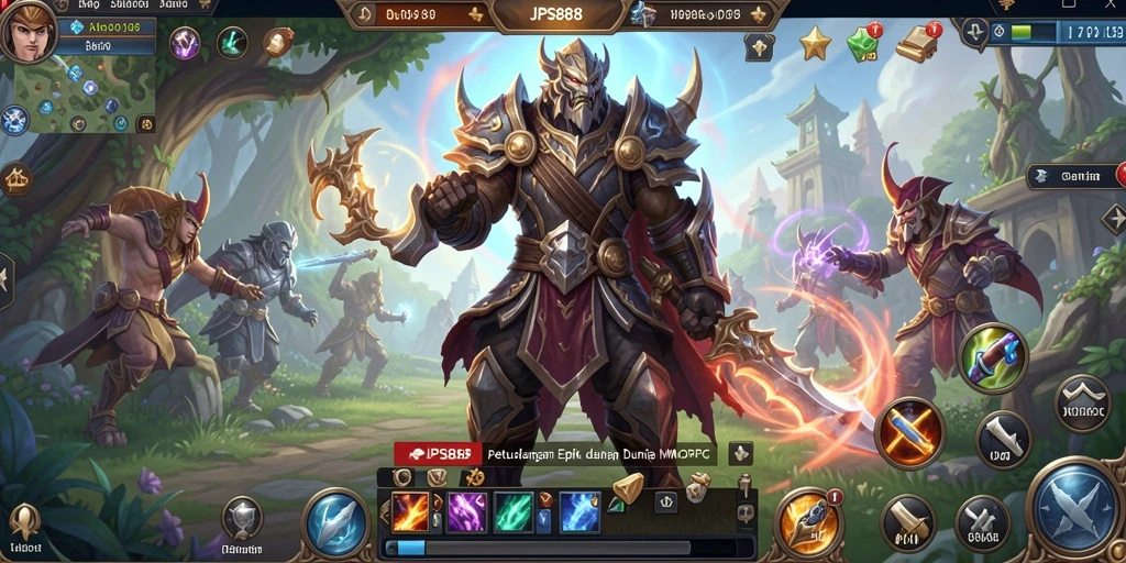 Tangkapan layar dari gameplay MMORPG JPS888 dengan aksi seru dan grafis menawan.
