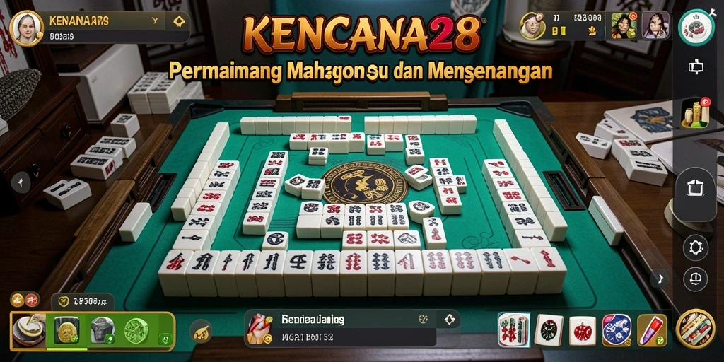 Screenshot gameplay KENCANA28 menunjukkan aksi seru permainan Mahjong.