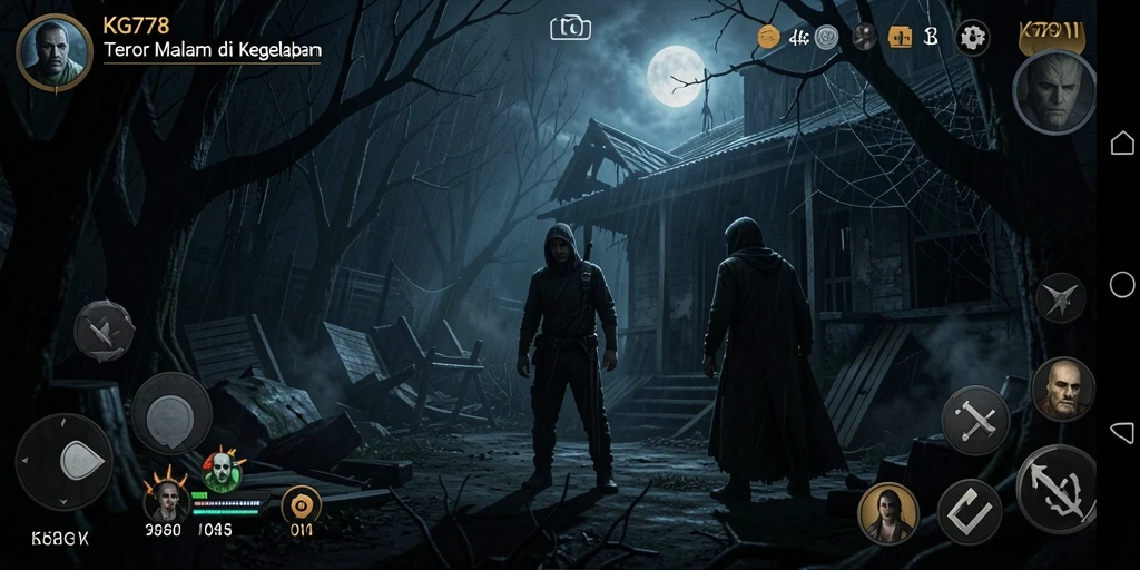 Screenshot gameplay KG778 menampilkan suasana Horror yang mendalam dan mencekam.