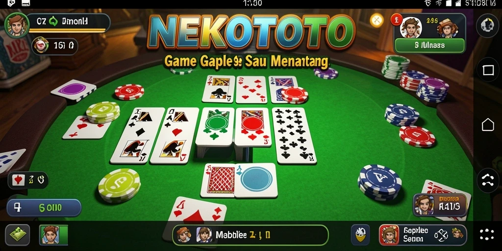Tampilan gameplay seru NEKOTOTO dengan teman-teman.