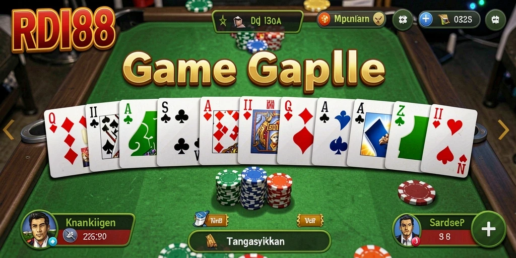 Tampilan menarik dari gameplay RDI88 dalam permainan Gaple.
