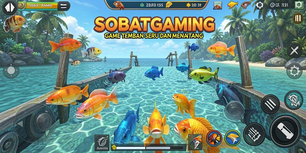 Tampilan menarik dari gameplay Tembak Ikan SOBATGAMING.
