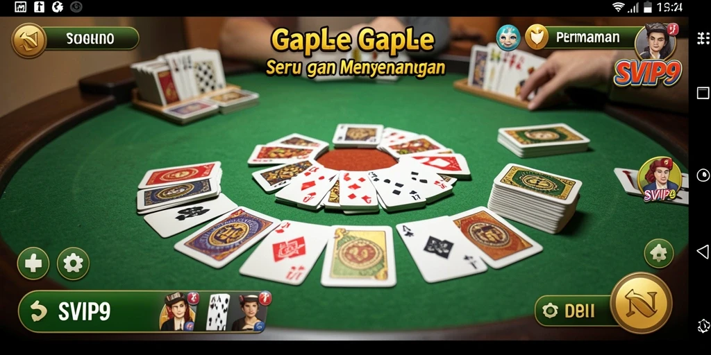 Tampilan gameplay Gaple di SVIP9 yang seru dan interaktif.