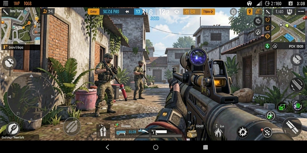 Tangkapan layar gameplay X168 yang menampilkan aksi seru dalam mode FPS.