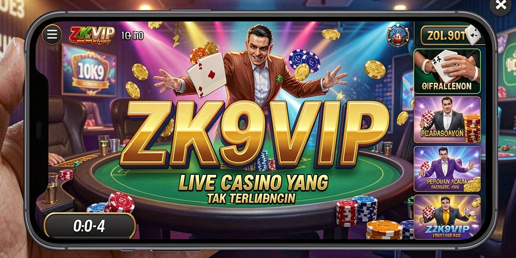 Tangkapan layar gameplay ZK9VIP dengan dealer langsung yang profesional.